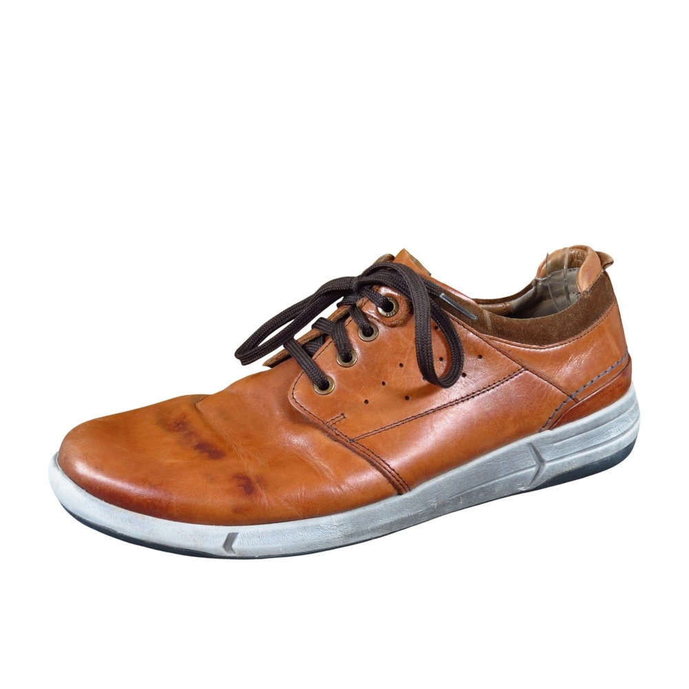 Josef Seibel Enrico 13 Mens Leather Sneaker Oxford Size 45 US 11.5 Cognac Brown